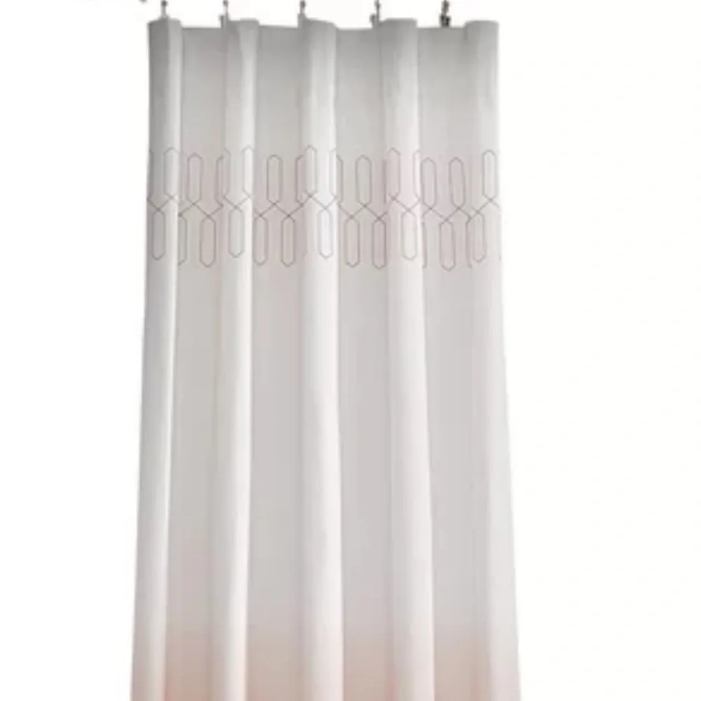 Set of 2 Mercer41 Cianah 100% Cotton Ombre Semi-Sheer Rod Pocket Curtain Panels
